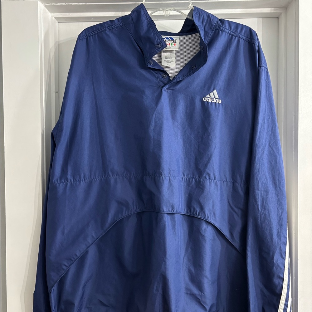 Vintage Adidas Navy Blue Windbreaker
